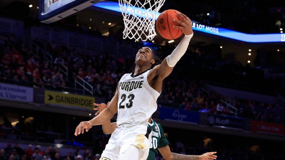 No. 9 Purdue gets past Michigan State 75-70, into title game