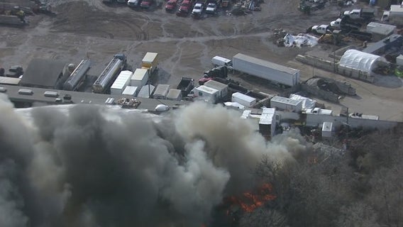 Large commercial fire Lutz Roofing in Shelby Township, multiple departments on scene