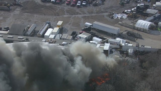 Large commercial fire Lutz Roofing in Shelby Township, multiple departments on scene