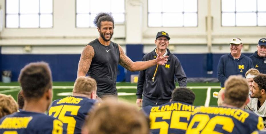 Colin Kaepernick met with Michigan team, will be honorary captain