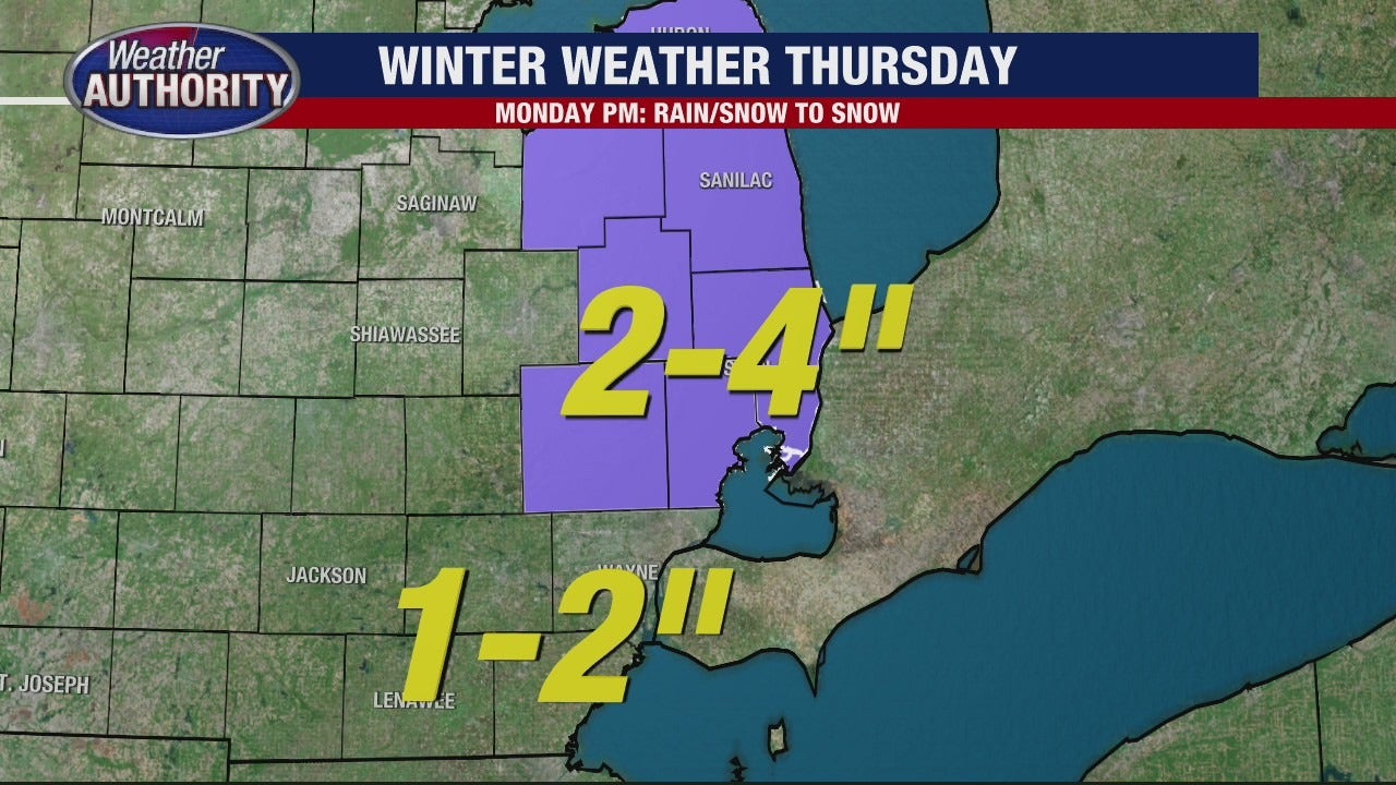 Up to 4 inches of snow in Southeast Michigan Monday - Vimarsana News