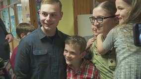 After 14 months overseas, US Army specialist surprises her 8 siblings in Sterling Heights