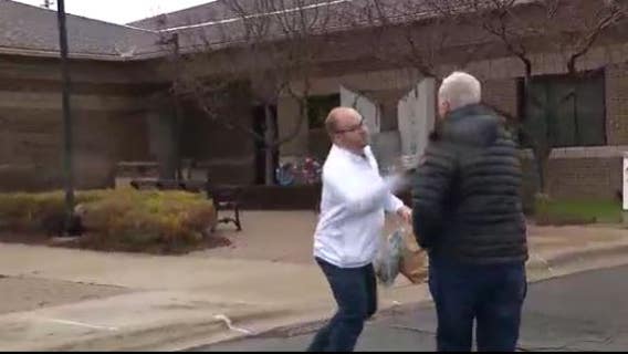 Faux fence guy swings at Rob Wolchek, immediately gets arrested