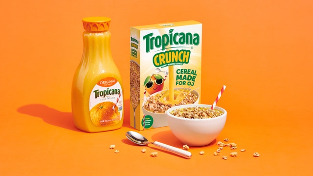 Tropicana Crunch: 1st-ever breakfast cereal made to pair with orange juice drops in May