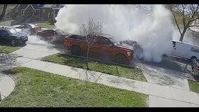 Video: Dearborn neighborhood filled with smoke from burnouts celebrating wedding