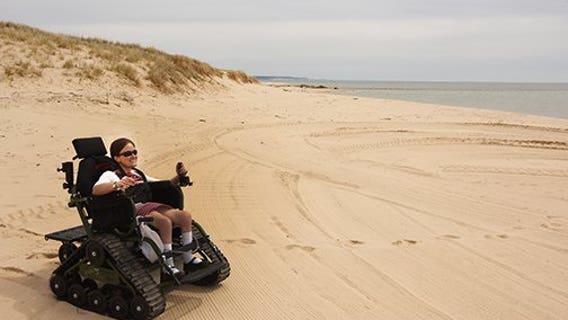 New chair at Ludington State Park makes outdoors more accessible