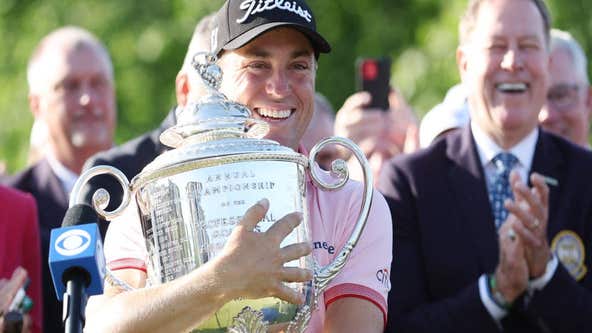 Thomas wins 2nd PGA title in playoff after 7-shot rally