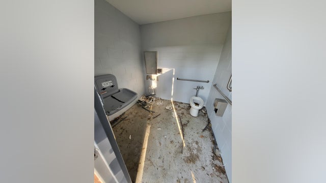 Melvindale park bathroom destroyed by vandals; police seeking tips