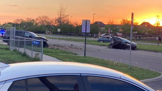 Man killed in shooting, crashes car on Detroit's west side; police search for black Charger