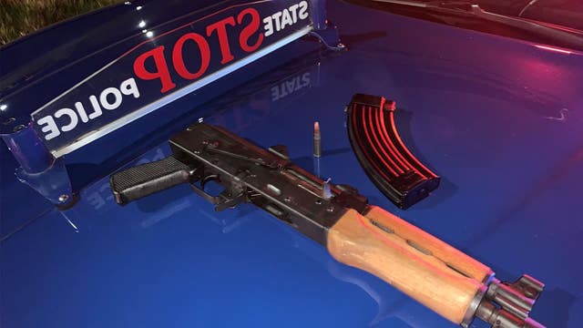 Suspect speeding at 102 mph on I-696 arrested for impaired driving, carrying loaded AK-47 pistol