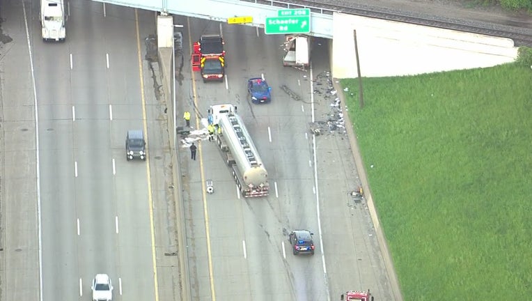 Westbound I-94 Reopens At Rotunda After Two Semi-trucks Crash | FOX 2 ...