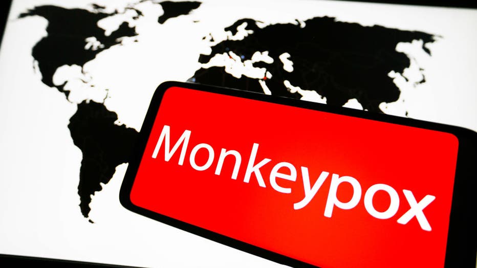 In this photo illustration, the word Monkeypox is seen on a