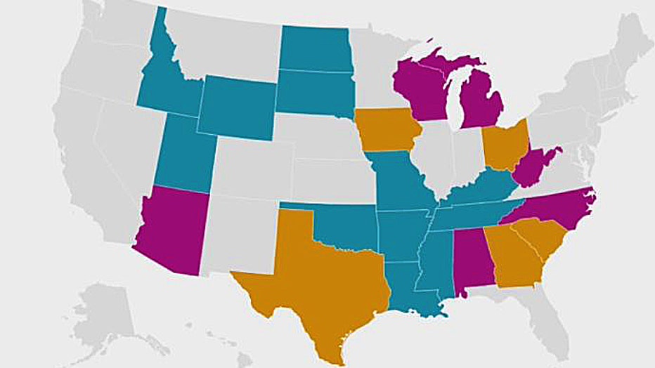 State abortion law map.