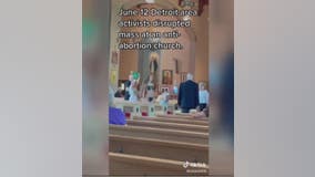 Pro-abortion activists, one wearing fig leaves interrupt church mass in Eastpointe