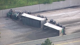 All lanes of NB Lodge Freeway closed at Livernois due to rollover crash