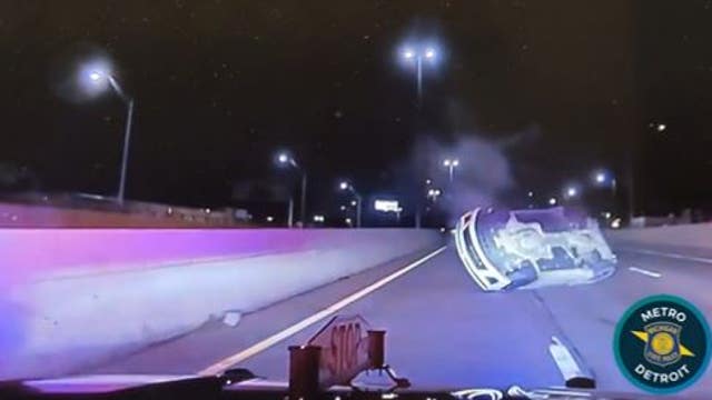 Camaro's dramatic crash on M-10 while fleeing state police caught on dashcam