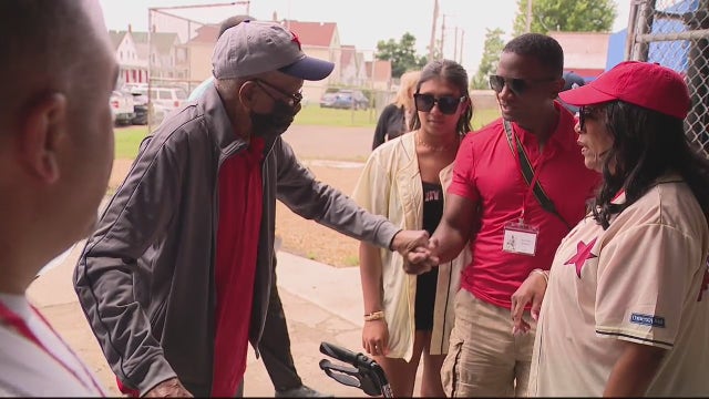 Former Negro League player Ron Teasley honored at Hamtramck Stadium baseball game