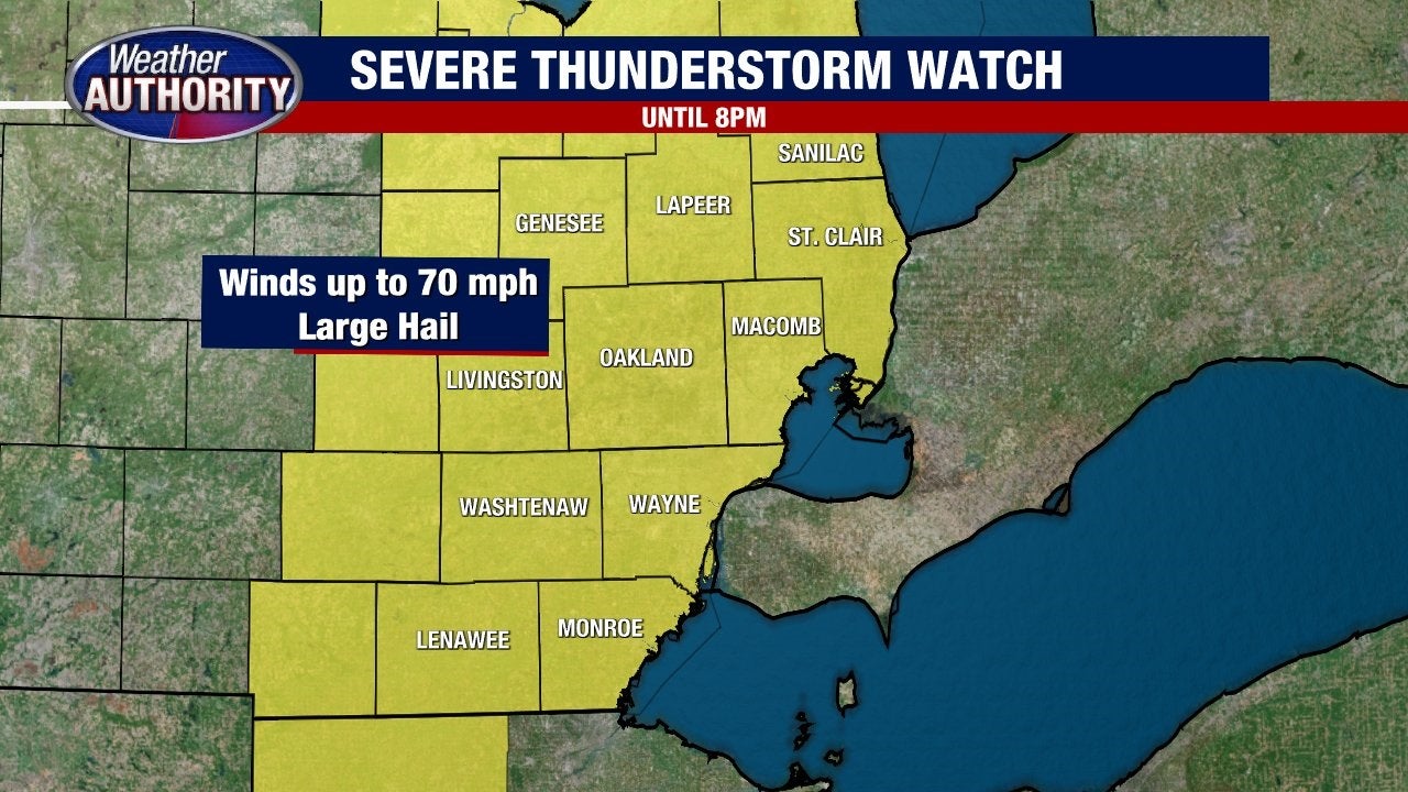 Metro Detroit weather: Severe thunderstorm watch in place for all of eastern Michigan - Vimarsana News