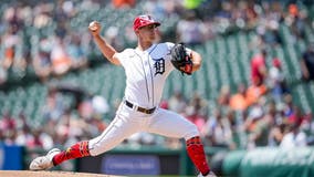 Hill wins stellar MLB debut, Tigers beat Guardians in Game 1