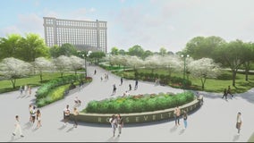 Detroit breaks ground on redesign of park in front of Michigan Central Station