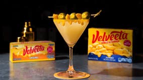 Velveeta unveils new martini with cheese-infused vodka, garnished with pasta shells