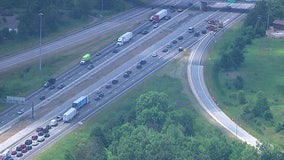 Downed powerlines shutdown WB I-696 traffic at I-275 in Novi