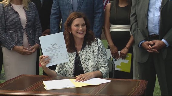 Gov. Whitmer signs Michigan budget at the Corner Ballpark