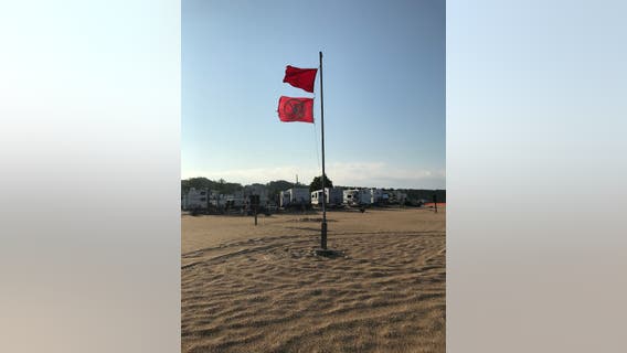 Grand Haven State Park adds 'water access closed' flags to Lake Michigan beach after near-drownings