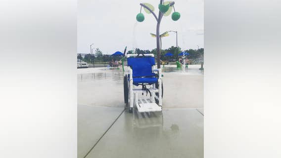 Clinton Township Splash Pad adds waterproof wheelchair