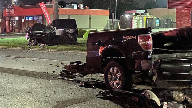 Pickup truck sliced in half by man driving 100 mph on Telegraph in Dearborn Heights