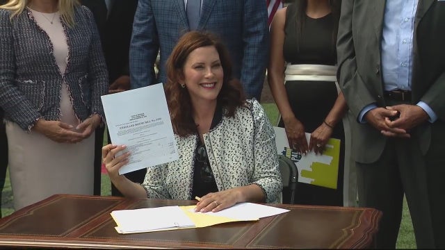 Gov. Whitmer signs Michigan budget at the Corner Ballpark