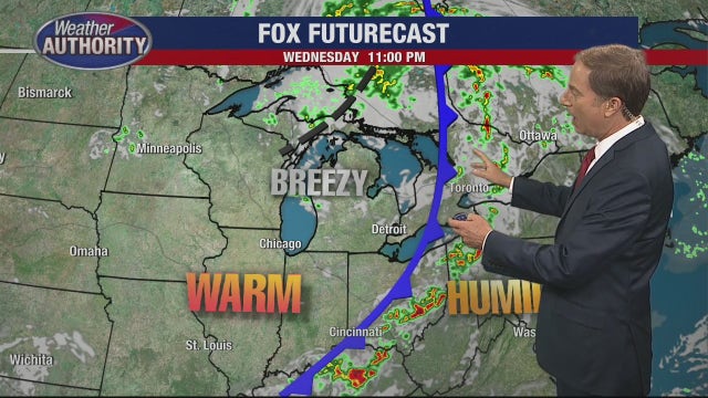 Metro Detroit weather: Less humidity but still warm Wednesday night after storms pass