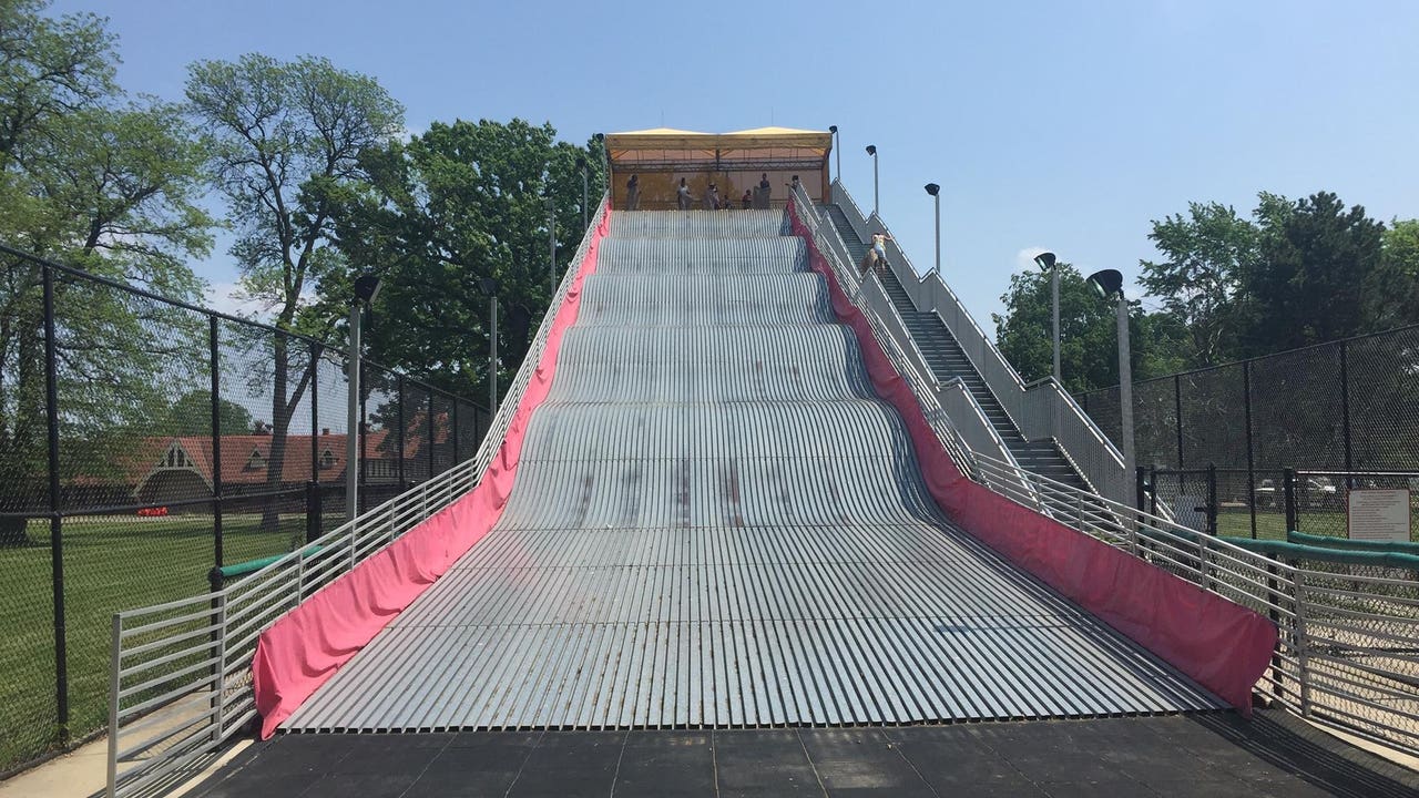 fjendtlighed Rusten Glorious Giant slide reopens at Belle Isle Park in Detroit
