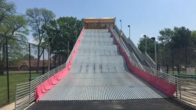 Giant slide reopens at Belle Isle Park in Detroit