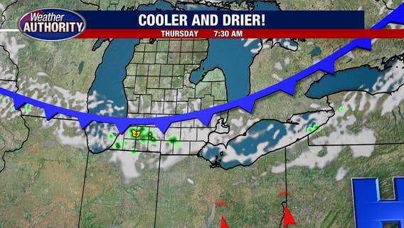 Humidity and temperatures dip with pleasant Tuesday on the way