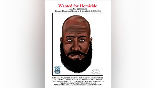 Detroit police release sketch of man wanted for fatal shooting of 34-year-old woman