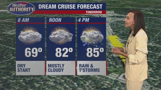 Chance for storms Saturday for Dream Cruise