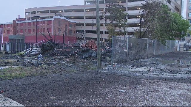 Blighted Detroit home near Little Caesars Arena previously listed at $5M burns down