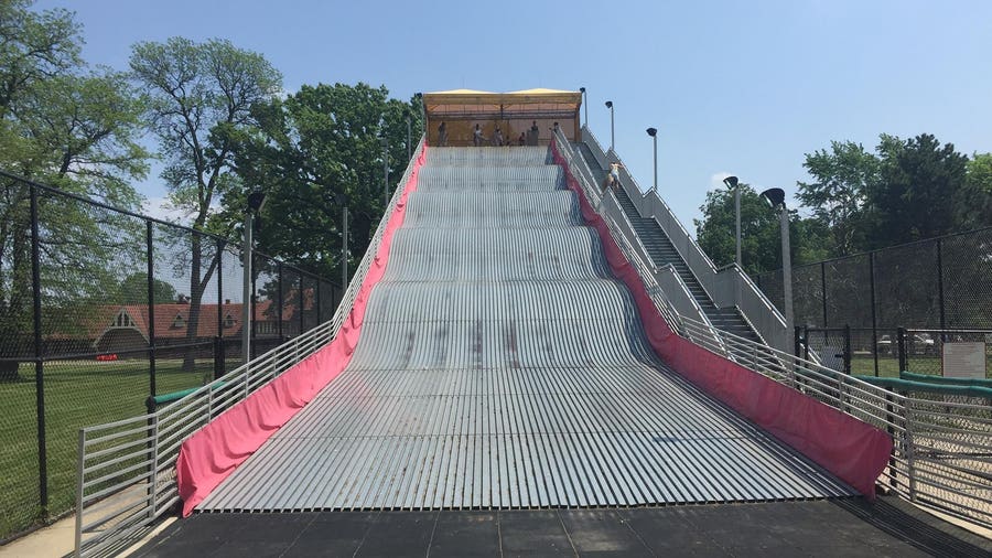 Giant slide reopens at Belle Isle Park in Detroit
