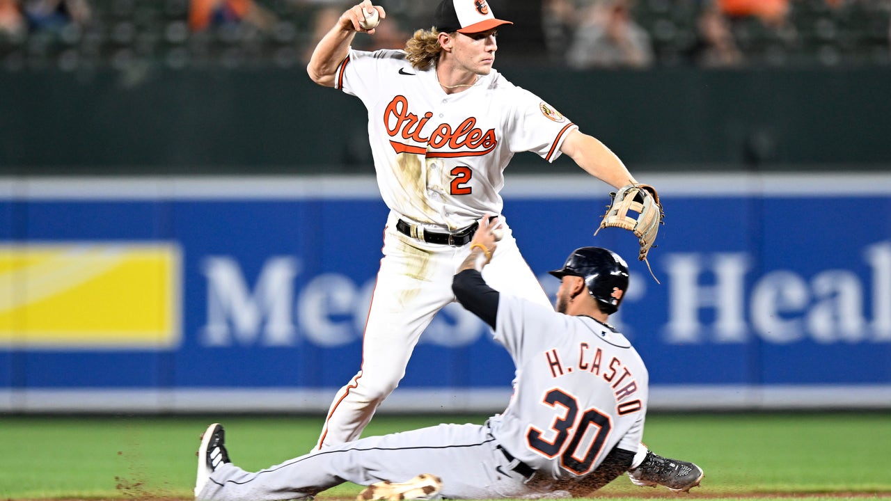 Gunnar Henderson of the Baltimore Orioles hits a solo home run in the  News Photo - Getty Images