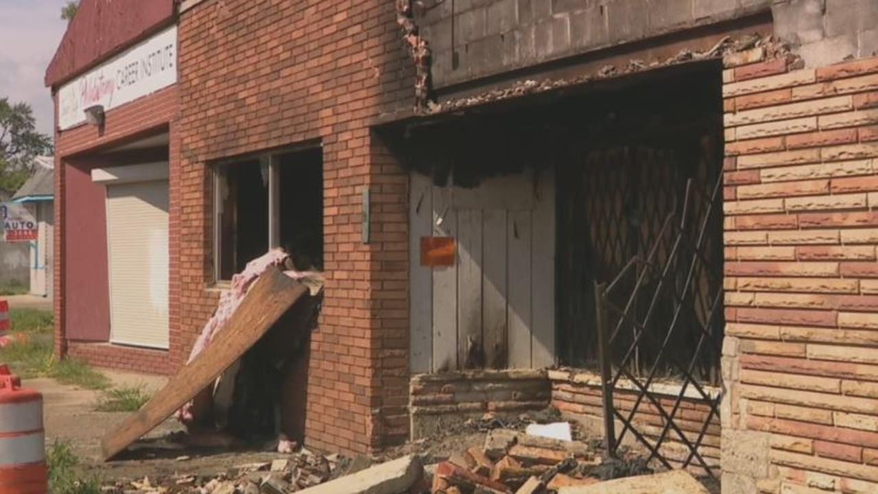 Detroit daycare wants remnants of building explosion across street torn down by city