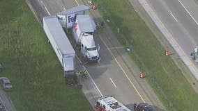 Semi-truck crash closes SB US-23 at Clyde Road