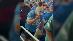 Lions fan bloodied during loss to Eagles at Ford Field on Sunday