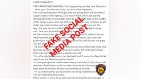 Dearborn police debunk Southfield Freeway attempted human trafficking Facebook post