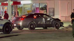 Carjacking suspect rams Detroit police car, crashes into tree while fleeing