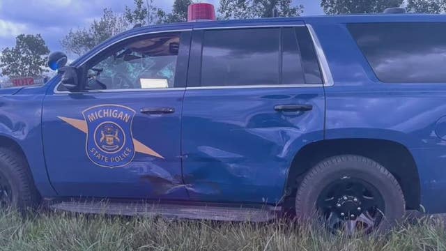 Speeding driver rams state trooper north of Lansing, gets arrested with gun, cocaine