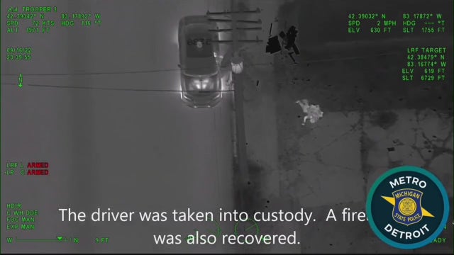 VIDEO: Man in stolen car leads Michigan State Police on chase in Detroit