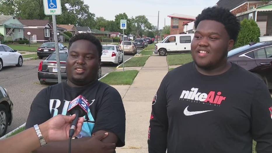 Brothers Darrius and Malachi Freeman saved a man from a house fire in Ecorse.