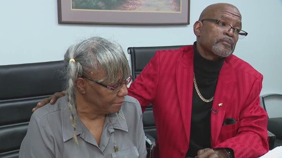 Sanford Miles, at right, and his wife Phyllis.