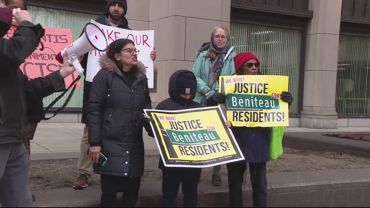 Residents near Detroit Stellantis plant demand environmental leaders take more action against pollution